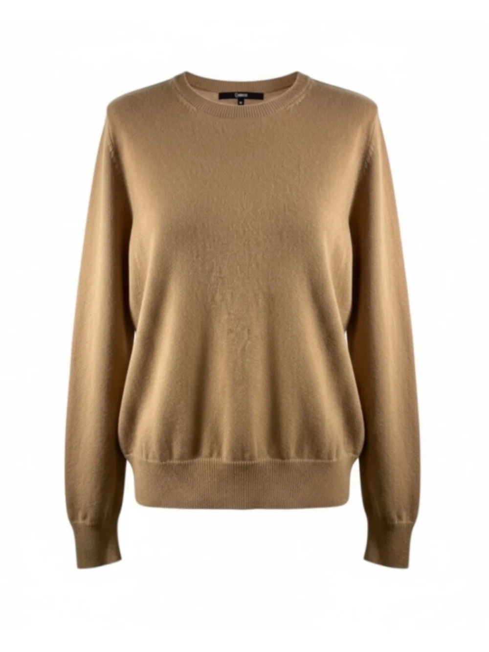 Quince Crew Neck Cashmere Sweater in Tan Beige Size M
